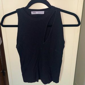 Zara cropped tank with cutout